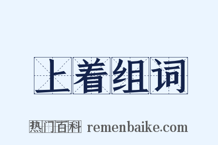 上着组词是什么意思的图片